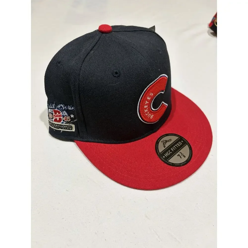 CLEVELAND BUCKEYES NEGRO LEAGUE BASEBALL WORLD SERIES FITTED 7 3/8 HAT NWT